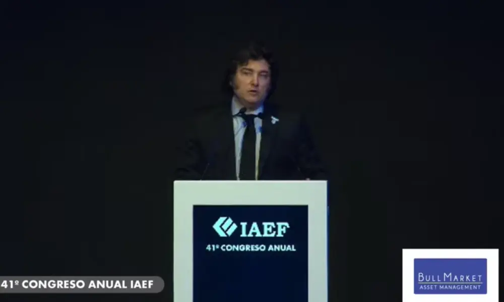 Milei desafió a la oposición y prometió vetar leyes en el IAEF